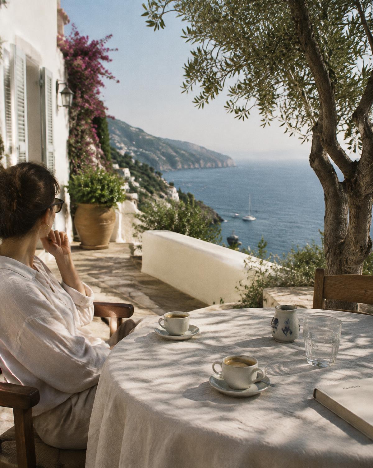 Terrasse de villa sur la Riviera